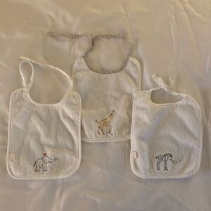 Set of 3 Jacadi Bibs NEVER USED